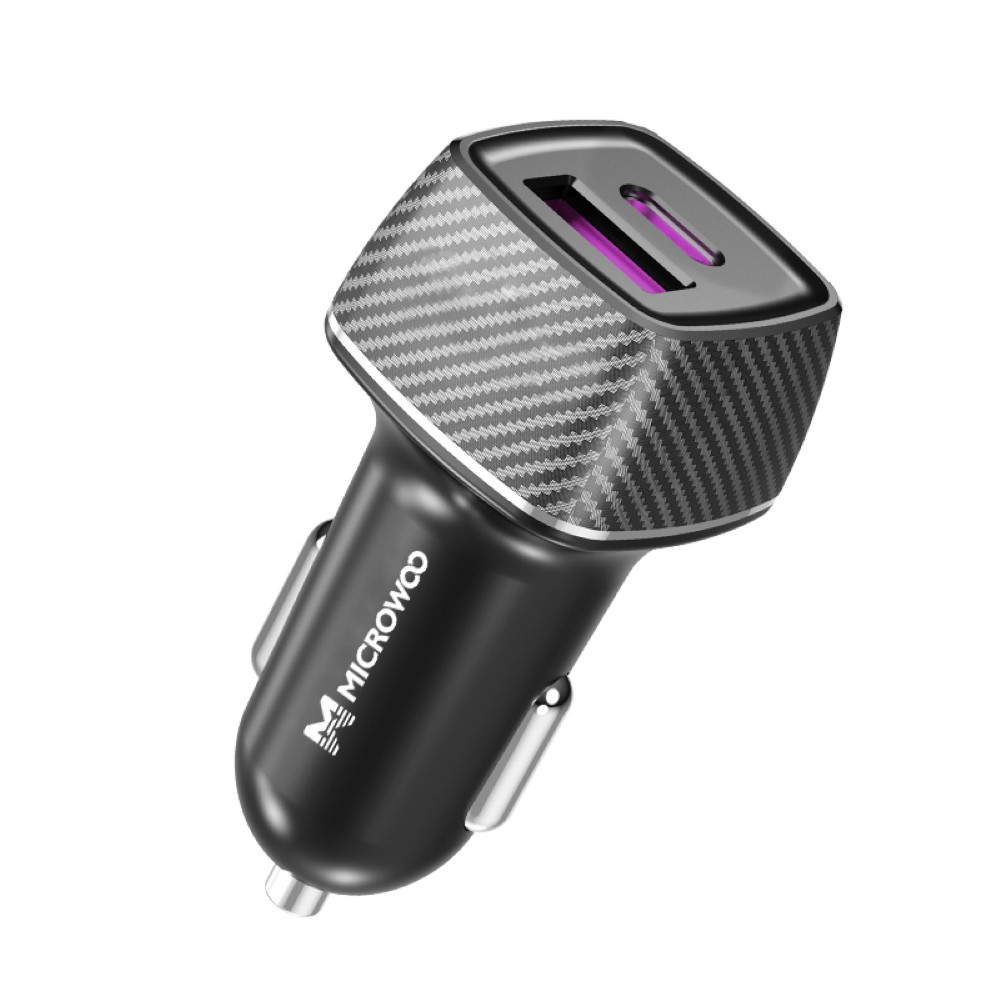 Car Charger (Dual Ports) 1xUSBA + 1xTypeC